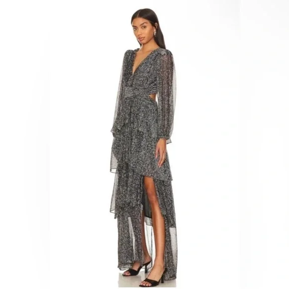 chinese dress ladies Anora Floral Tiered Maxi Dress